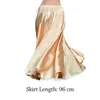 Scene Wear 10styles Long Belly Dance Kjol Spanish Dancing Shining Satin Show Costume Sun For Women Accessory