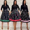 Vrouw ontwerper luxe kanaal klassieke dames bohemia jurk vrouwelijke retro rok dames mode elastische tailleband middelgte lengte swing rok