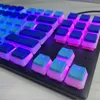 Accessoires Pudding Keycap Blue Blue Blue Mécanique Clavier Clavier DIY TwoColor Key Cap de Keycaps translucides GH60 POKER 87 TKL 104 108 ANSI ISO