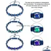 Beaded Strand Mini Thermochromic Bangle Adjustable Men Bracelet Charm Jewelry Temperature Braided Color Women Changed Be K7M1 Drop D Dhmpe