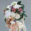 Fleurs décoratives P82E Artificielle Soie Ornement De Poche Artisanat Décor Fournitures Pour Mariage Saint Valentin Présent