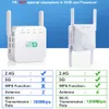 Routrar dubbel chip wifi repeater wifi förstärkare wifi extender nätverk wi fi booster 1200mbps 5 ghz lång räckvidd trådlös wifi repeater