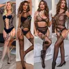 50% OFF Ribbon Factory Store Sex Hot Network Women's Pornographic Sexy Black Lingerie Budysu Open Silk Socks Kurch Teddy Intimate