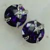 Boucles d'oreilles pendantes Fleure Esme mignon fiançailles mariage goutte bijoux pour femmes violet rose zircon cubique plaqué rhodium R888 R891