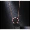 Earrings Necklace 316L Titanium Steel Jewelry Set Rose Gold Black Enamel Ring Drop Delivery Sets Dhmd3