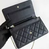크로스 바디 숄더 가방 여성 WOC 디자이너 가방 지갑 품질 가죽 고급 핸드백 여성 어깨 금 체인 지갑 220326