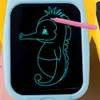 Tabletter 8.5 tum Penguin Electronic LCD Drawing Board Digital Writing Tablet Kids Education Toys Målningsverktyg Handskrivning Pad and Pen