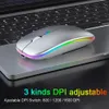 Souris sans fil souris bluetooth ordinateur souris souris silencieuse rechargeable mause mause LED souris optique USB USB pour ordinateur portable PC