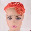 Hair Clips Barrettes Dudo African Coral Beads Jewelry Set Cap Handmade Traditional Wedding Headpiece For Nigerian Bride 2022 Natur Dhgkz