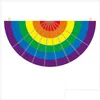 Bandeira bandeira bandeira arco -íris bandeira de estamenha de arco -íris 45x90cm poliéster gay lesbian lgbt pansexual pátio externo decoração entrega de decoração home gard dh8au