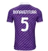 2023 2024 Fiorentina Soccer Jerseys Jovic Castrovilli J Ikone Callejon Prince Gonzalez 23 24 Fiorentina Football Shirts Vlahovic Maillot de Foot