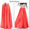 Scene Wear 10styles Long Belly Dance Kjol Spanish Dancing Shining Satin Show Costume Sun For Women Accessory