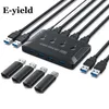 HUBS USB -switch KVM USB 3.0 -switcher med extender 4 datorer delar 4st 3st 2st USB -portar för tangentbordsmusskrivare U -disk