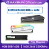 BOMBAS MAXSUN RAM DDR4 4GB 8GB 16GB MEMORAÇÃO DDR3 1600 2666 3200MHZ MEMORIA RAMS DIMM DDR4 RGB LIGHTING Desktop Memory com dissipador de calor