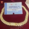 Lifeng Jewelry Fashion 힙합 Moissanite Cuban Chain Necklace Cuban Chain Custom Full Iced Out 다이아몬드 목걸이