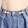 Cinture 5 pezzi Gonna Pantaloni Vita regolabile in metallo Chiusura con bottone staccabile Fibbia vintage Cheongsam Accessori per abbigliamento