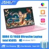 Monitoren jshix 15,6 inch vrouw ultraslim laptop meisje student roze draagbare computer Intel Celeron N5095 16GB RAM 512GB SSD laptops geschenken