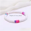 Bracciali a maglie a catena Moda tondo Pezzo 6Mm Morbido Y Bracciale Stile etnico retrò bohémien Corda elastica semplice Regalo femminile Drop Delive Dhgqf