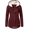 Dames Trench Coats Winter Winter Warm Teddy Coat Fur Plush Dikke Artificial Plus Size waterdichte capuchon Fleece Cotton