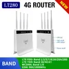 Routers LT280 Voice 4G WiFi Router RJ45 RJ11 Port CPE Europe Asia America Unlock 300 Mbps LTE Wireless Modem Network för IP Camera IPTVV