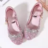 Zapatos planos SKHEK para niños y niñas, tacones altos de cristal con diamantes de imitación con dulces princesas, tacones para niños, para boda, fiesta, espectáculo, baile