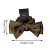 French Double-layers Bows Knotted Satin Hair Ties Silky Elastic Hair Bands Women Solid Color Ponytail Holder Hair Accessories