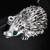 Broches mignon couleur argent hérisson Kawaii alliage animaux costumes pull robe chapeau broche broches écharpe boucle