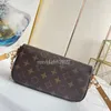 M81911 Mode Dames Portemonnee Aan Ketting Woc Flap Bag Luxe Designer Oxide Leer Canvas Onderarm Schoudertassen Verstelbare Riem Crossbody Portemonnee Handtassen