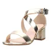 Sandaler Lovirs Womens Fashion Chunky Block Heel Open Toe Sandal Ankle Strap Gold Comfort Casual Shoes Size US 4-15