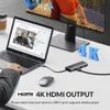 Hubs ORICO Tipo C 4K60Hz Docking Station USB 3.0 RGB Hub Hdmicompatibile DP1.4 Adattatore PD100W SD SCHITTER SD TF per MacBook Mate