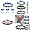 Beaded Strand Mini Thermochromic Bangle Adjustable Men Bracelet Charm Jewelry Temperature Braided Color Women Changed Be K7M1 Drop D Dhmpe