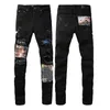 2023 New high-quality jeans tattered and ripped motorcycle pants slim fit motorcycle jeans men's designer jeans Size 28-40 #11