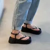 Sandaler Summer Women Shoes Chain Flats Clip Toe Nya Rom Slippers Causal Platform Ladies Beach Slides 230417