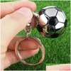 Keychains Lanyards Metal Football Keychain Pendant Lage Decoration Key Chain Souvenir Gift Keyring Drop Delivery Fashion Accessorie Dhuvz