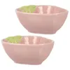 Ensembles de vaisselle 2 pièces bol de rangement pour animaux de compagnie ménage Hamster alimentation décorative dessin animé en forme de fraise