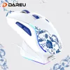 Кэкеты Dareu Trimode Gaming Mouse aimwl Sensor Sensor Bluetooth Wired 2,4G мыши с зарядной базовой дизайн Mous для ноутбука геймера