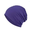 Berets Beanies Hat For Woman Cotton Solid Candy Color Hip Hop Sklies Autumn Streetwear Goth Bonnet Ladys Winter Nightcap Head Wrap D Dhsxq