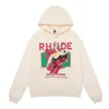 Designerskie odzież męskie bluzy bluzy rhude American Hoodie Oversize Mała marka High Street Ins Spring Autumn Para Sweater Streetwear Pul