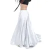 Scene Wear 10styles Long Belly Dance Kjol Spanish Dancing Shining Satin Show Costume Sun For Women Accessory