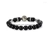 Perlé Strand Hx Design Original Tigre Bracelet Hommes Et Femmes Personnalité Polyvalent Tissé À La Main Obsidienne Main Bijoux Homme Drop Deliv Dhapg