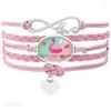 Bedelarmbanden drop Infinity love flamingo hartliefhebbers meisjes bruiloft verloving lederen sieraden voor vrouwen levering dhync