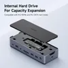 HUBS HAGIBIS USB C Station Docking Station Typ C do 8K DP HDMIcompatible Triple Display M.2 SSD PD3.0 RJ45 15 W 1 HUB USB C na laptopy na PC