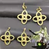 Dingle örhängen spel Honkai Impact 3 Mobius Cosplay Women Fashion Pendant Ear Studs Alloy Yellow Clips Smycken Tillbehör Gåvor