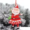 Weihnachtsdekorationen Harz Dekoration Anhänger Cartoon Weihnachtsmann Jahr Zuhause 3 Stile Drop Lieferung Garten Festliche Party Supplies Dhxgw