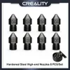 Scanning CREALITY Original Hardened Steel Highend Nozzles 8 PCS/Set 3D Printer with 0.4mm 0.25mm 0.6mm for Ender3 Series CR10 CR6 SE