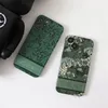 Зеленый лес на роскошные дизайнерские корпусы классический буквы модные амортизационные телефоны Корпуса высокое качество для iPhone 14 12 13 Pro Max