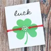 Bracelets porte-bonheur Shamrock Bracelet bonne chance trèfle à quatre feuilles bijoux à breloques pour femmes hommes cadeau d'amitié