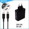 ADAPTER 40W 20V 2A eller 5V 2A USB LAPTOP AC Adapter Power Supply Charger för Lenovo Yoga 3 Pro1370 Yoga 31170 Yoga 31470 Yoga 700