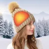 Casquettes de cyclisme chapeau chauffant transfert de chaleur efficace femmes Rechargeable chaud hiver tricot crâne casquette Sports de plein air bonnets