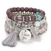 Perlé Strand Européen Et Américain Cristal Opale Bracelet Creative Rétro Mti Assel Main Chaîne Drop Delivery Bijoux Bracelets Dheqr